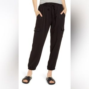 Socialite Twill Jogger Pants in Black (from Nordstrom Item 5999418). Size Large.